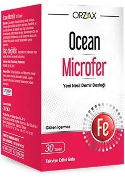 Ocean Microfer Takviye Edici Gıda 30 Tablet