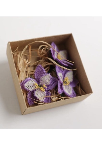 Iğne Oyası Broş Renkli