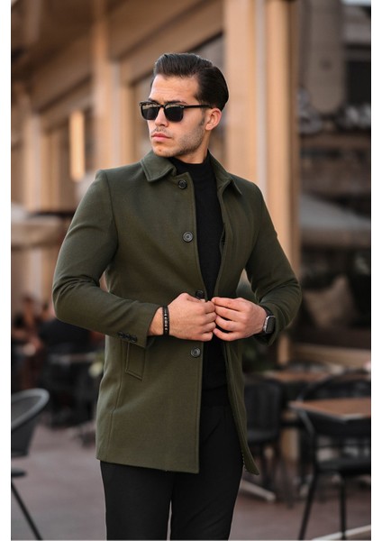Erkek Midi Boy Kaşe Kaban Biker Yaka Tasarım Kışlık Kullanım fiyatları