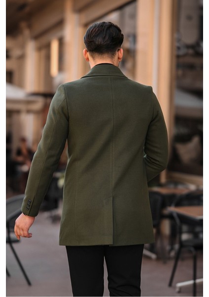 Erkek Midi Boy Kaşe Kaban Biker Yaka Tasarım Kışlık Kullanım fırsatları