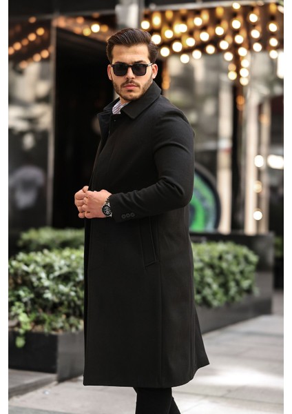 Erkek Dar Kesim Uzun Kaşe Kaban fiyatları