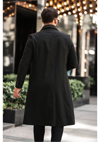 Erkek Dar Kesim Uzun Kaşe Kaban modelleri