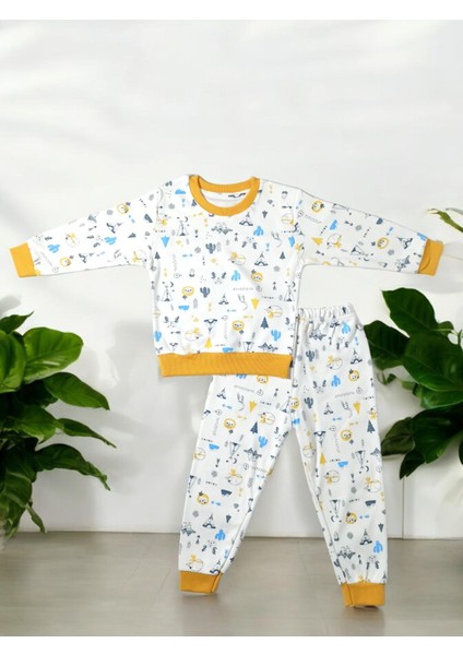 Çocuk Pijama Takımı Büyük Boy Ribanalı Tezgah Altı