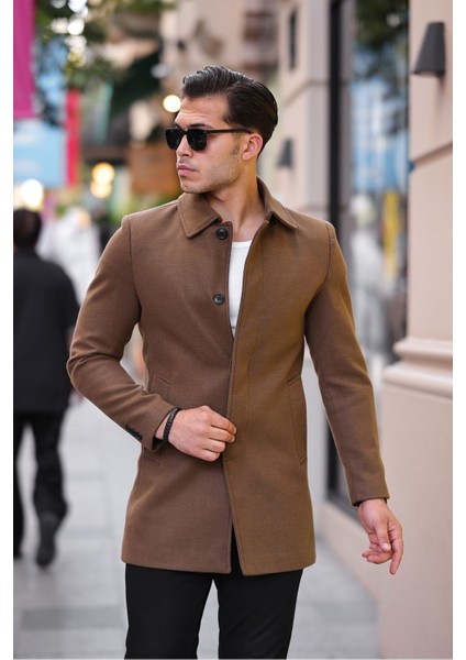 Dar Kesim Uzun Kaşe Kaban Kışlık Kullanım İçin Yandan Cepli Tasarım modelleri