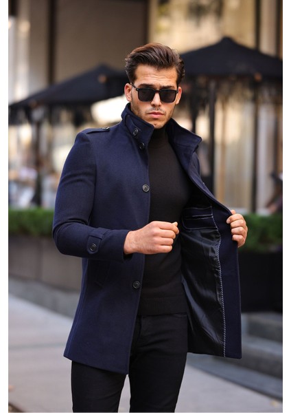 Erkekler İçin Uzun Kaşe Kaban Düz Desenli Kışlık 100% Yerli Üretim fiyatları