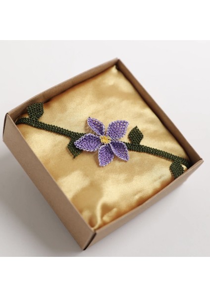 Iğne Oyası Bileklik Tek Çiçek modelleri