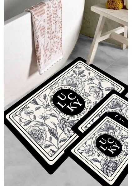Chancy 3'lü Set Banyo Halısı Djt