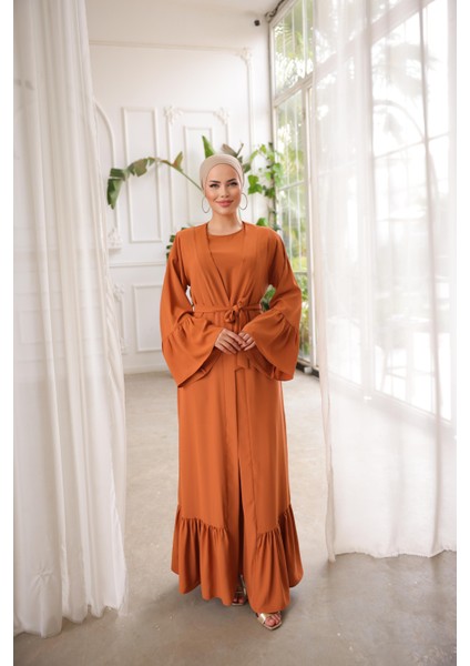 Fırfırlı Ikili Takım Abaya NSR503801