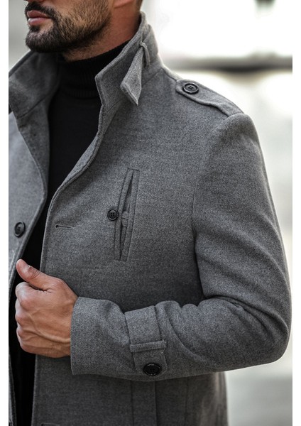 Uzun Kaşe Kaban Erkekler İçin Dar Kesim Şık ve Rahat Kışlık Model indirimleri
