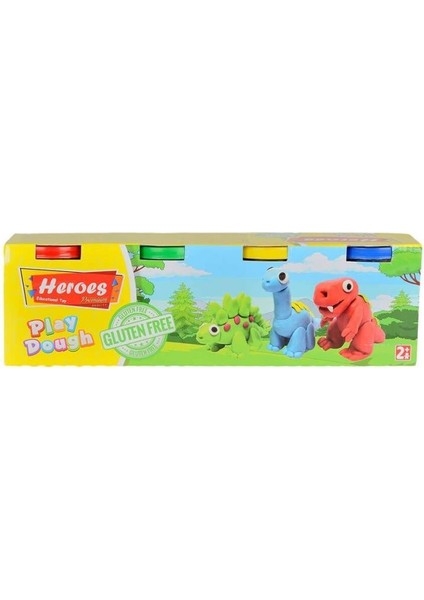 ERN-604 Heroes Premıum Dörtlü Oyun Hamuru - Eren Oyuncak