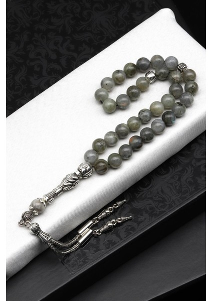 Labradorit Doğal Taş Tesbih 8 mm Küre Kesim