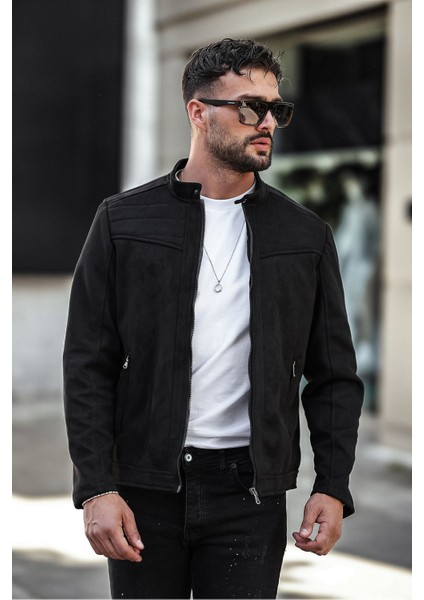 Erkek Siyah Dar Kesim Süet Ceket fiyatları