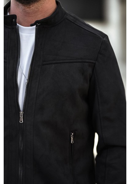 Erkek Siyah Dar Kesim Süet Ceket fırsatları