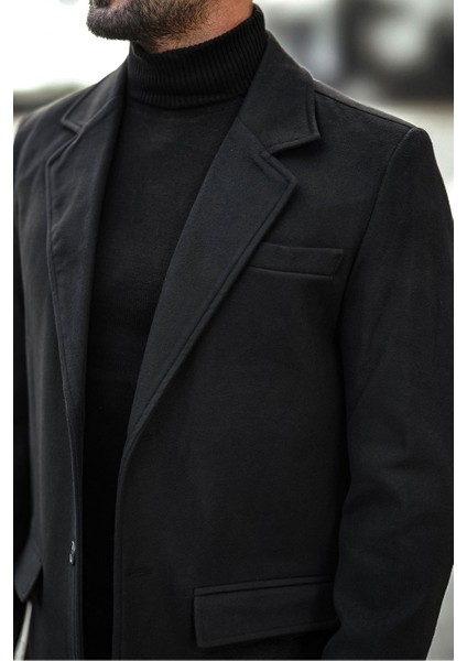 Erkek Dar Kesim Uzun Yünlü Kaşe Palto indirimleri