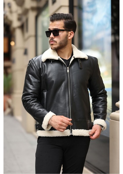 Erkek Napa Deri Içi Full Kürklü Slim Fit Mont & Ceket modelleri