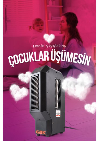 Fanlı Isıtıcı 3400W Ev, atölye, ofis, prefabrik yapı için uygun