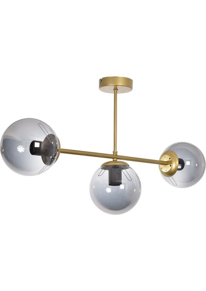 Roma Modern Tasarım Salon Yemek Odası Mutfak Renk Camlı Sıralı 3 Lü Avize