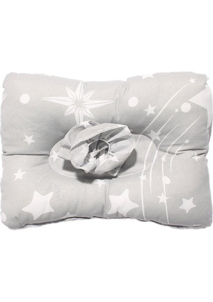 Unisex Beyaz Gri Yıldızlı Desenli Emzirme Yastığı