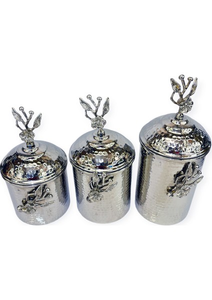 Dövme Bakır Japon Güllü Baharat Seti modelleri