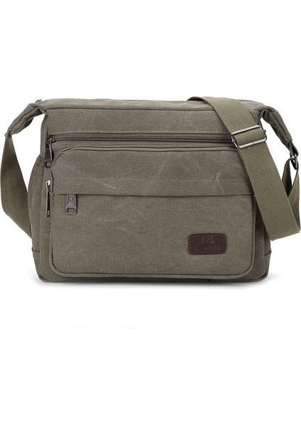 Erkek Kanvas Crossbody Çanta Ofis Belge Çantası Iş Rahat Çanta Seyahat Omuz Çantası (Yurt Dışından)