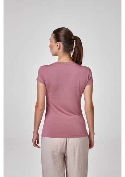 Kadın Kısa Kollu V Yaka Body T-Shirt Fit Kalıp fiyatları