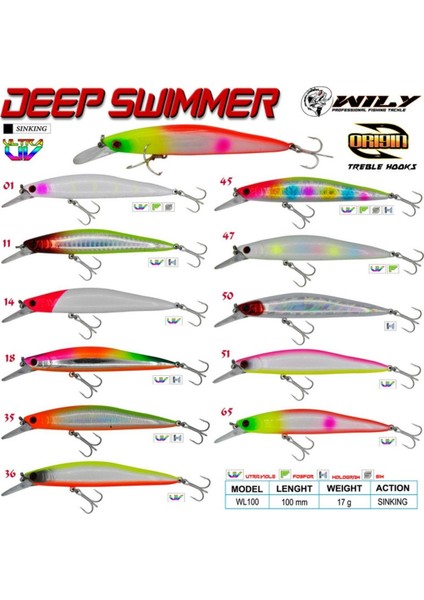 Deep Swimmer 10 cm 17 gr Cl:18
