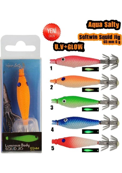 Softwin Squid Jig 65MM 6gr 5