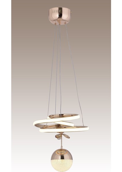 Kasırga 3 Renk Gold ( Sarı Beyaz ve Gün Işığı ) Lu x ury LED Avize Kristal Taşlı Concept fiyatları