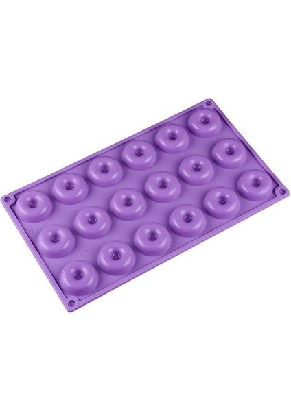 18 Mini Donuts Kalıp Gıda Sınıfı Silikon Kek Kalıp Mutfak Pişirme Kalıp (Yurt Dışından)