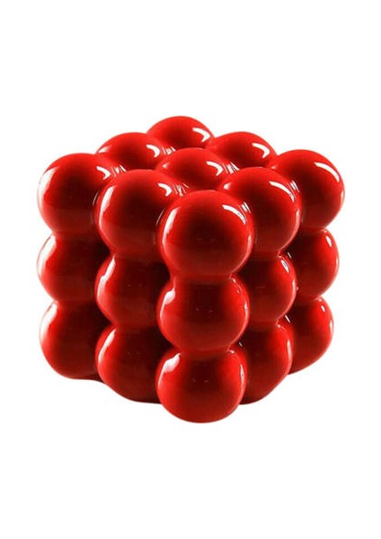 6 Kaviteler 3D Küp Mum Sıva Kalıp Silikon Kare Kabarcık Tatlı Kalıp Dıy (Yurt Dışından)