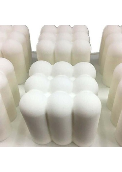 6 Kaviteler 3D Küp Mum Sıva Kalıp Silikon Kare Kabarcık Tatlı Kalıp Dıy (Yurt Dışından)