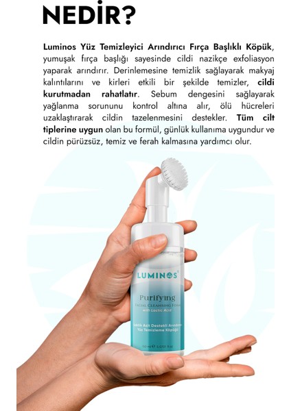 Yüz Temizleyici Arındırıcı Fırça Başlıklı Köpük - 150 ml