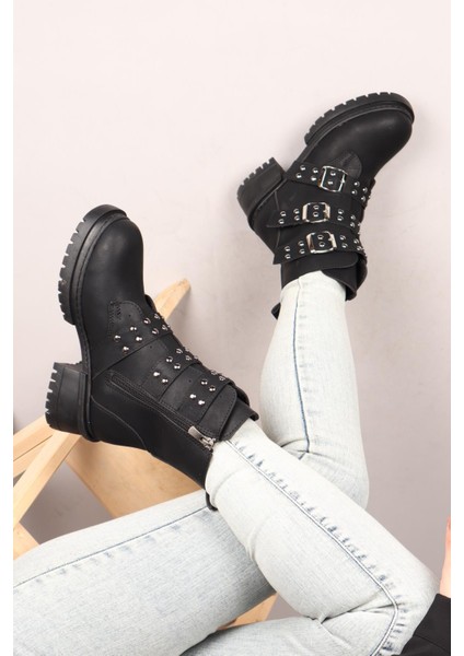 FEMKE Troklu Kadın Bot SİYAH