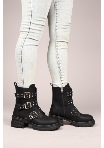 FEMKE Troklu Kadın Bot SİYAH modelleri