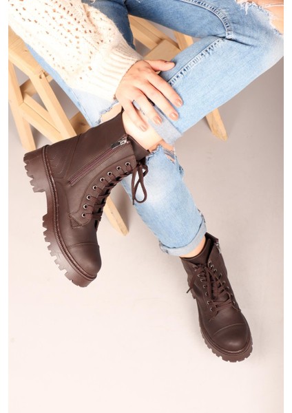 ADRİENN Dikiş Detaylı Kadın Bot KAHVERENGİ fiyatları