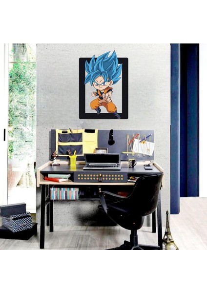 Goku Super Saiyan Blue Chibi Mdf Tablo