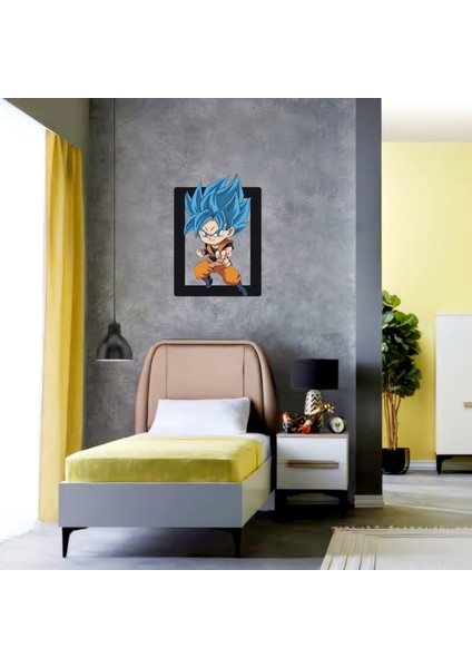 Goku Super Saiyan Blue Chibi Mdf Tablo