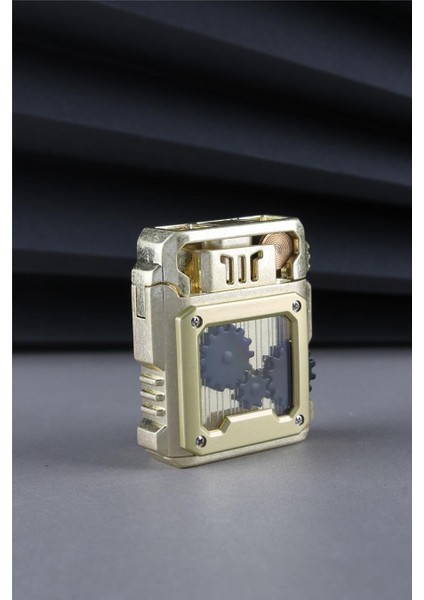 Benzinli Kapaklı Güçlü Tasarım Dönen Çark Altın Benzinli Çakmak CAKSM080T modelleri