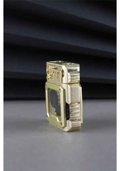 Benzinli Kapaklı Güçlü Tasarım Dönen Çark Altın Benzinli Çakmak CAKSM080T fırsatları