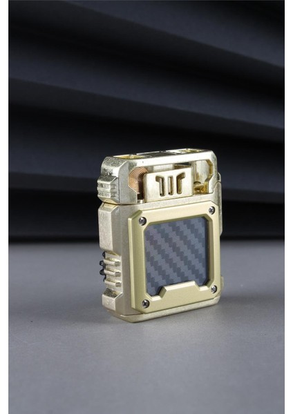 Benzinli Kapaklı Güçlü Tasarım Dönen Çark Altın Benzinli Çakmak CAKSM080T indirimleri