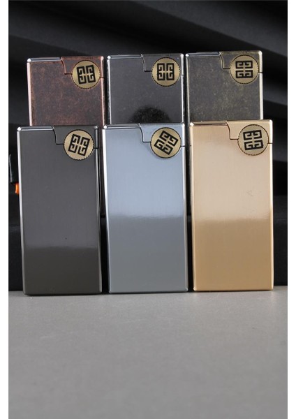 Özel Tasarım Kapaklı Alevli Bronz Eskitme Gazlı Çakmak CAKSM043T modelleri