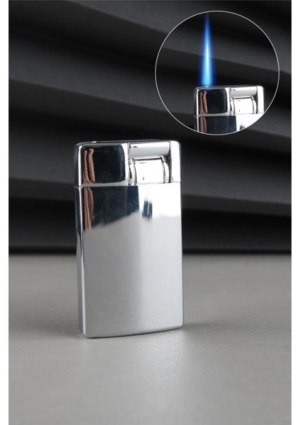 Mandallı Özel Tasarım Güçlü Torch Gümüş Gazlı Çakmak CAKSM020M