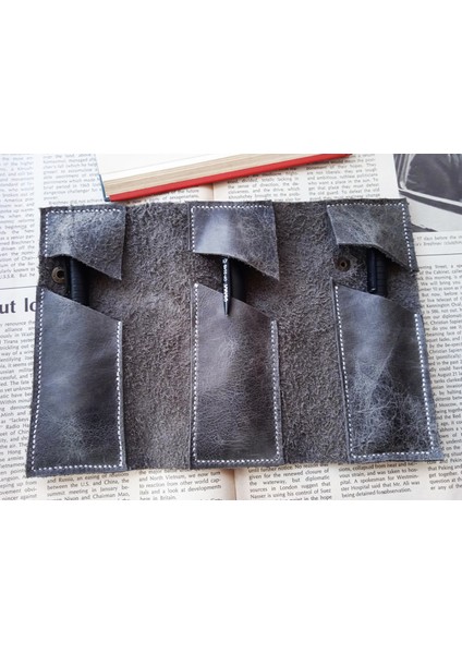 Gerçek Deri Tamamen El Emeği Özel Kalemleriniz Için Kalemlik 8 x 18 cm30NR6 fiyatları