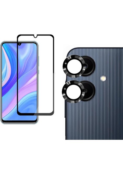 Samsung Galaxy A06 4g Tam Kapatan 5d Ekran Koruyucu + 3D Lens Koruyucu