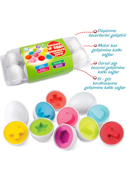 Geometrik Yumurta Eşleme Oyunu 10'lu