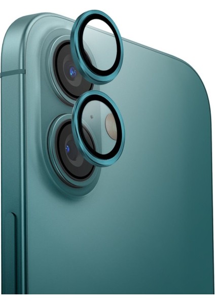 Apple iPhone 16 / Apple iPhone 16 Plus Lens Koruyucu Aluguard Serisi Cam Alüminyum Çerçeve