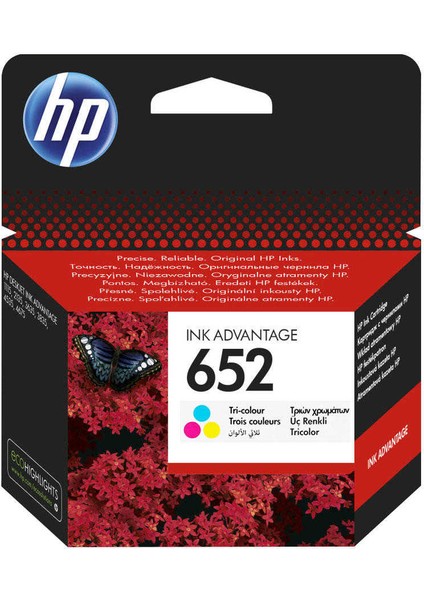 Hp 652 Cmy - F6V24AE Renkli Orijinal Kartuş