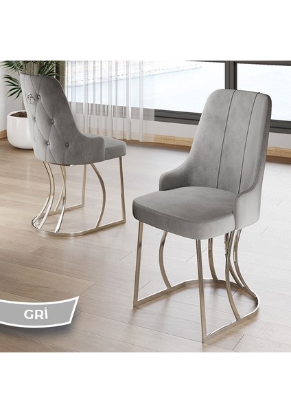 Epal Serisi 90 x 168 cm Lak Panel Beyaz Mermer Desen Masa Takımı Krom Ayaklı 6 Sandalye fırsatları