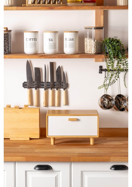 FH finehome Bartle Bambu Ekmek Dolabı