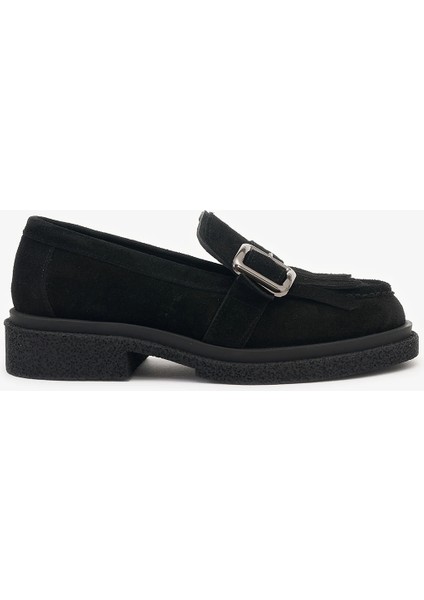 Livia Siyah Hakiki Deri Kadın Loafer